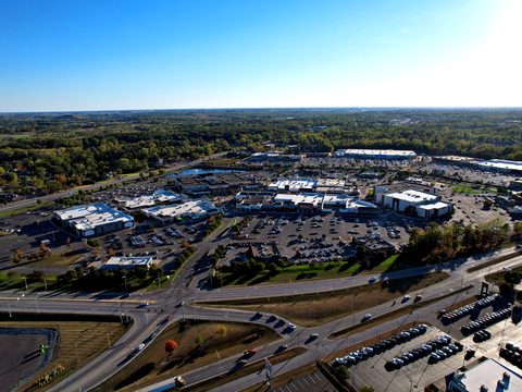 Fort Wayne power center aerial flyover